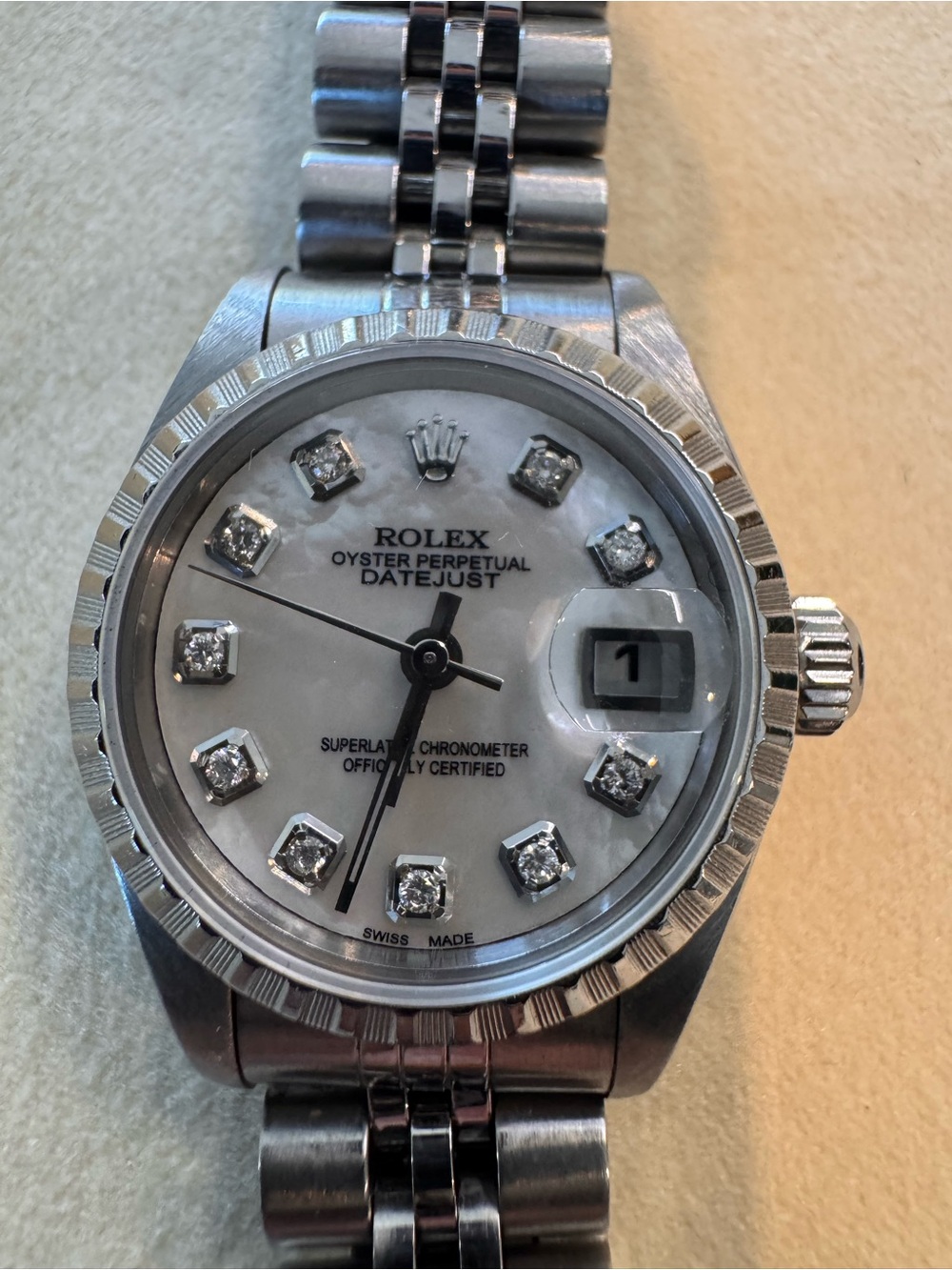 Rolex Datejust Ladies Steel 24mm Mother of Pearl Diamond Dial - Picture 3 of 10